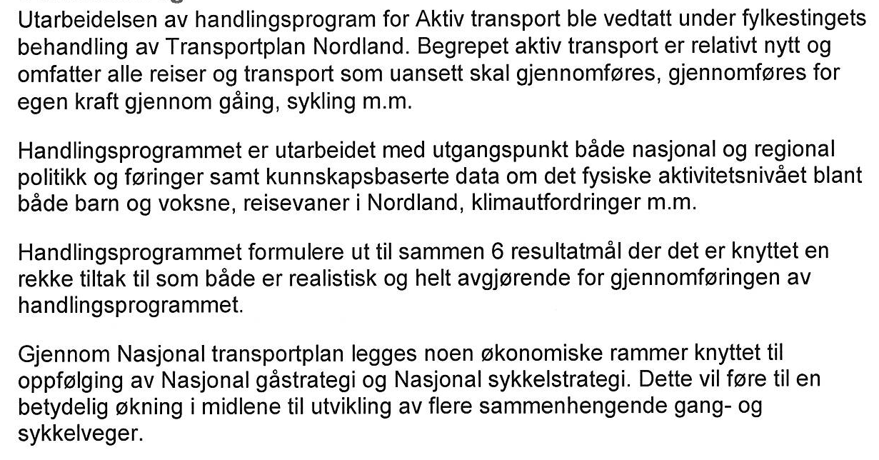 Sak 13/2016 Aktiv transport folkehelse og