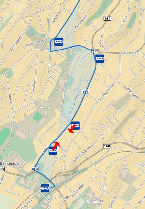 Kolsåsbanens historie Optimal holdeplassavstand Så ønsket Statens Vegvesen å oppgradere de gjenværende holdeplassene i Nadderudveien For å kunne etablere busslommer (som ikke er et