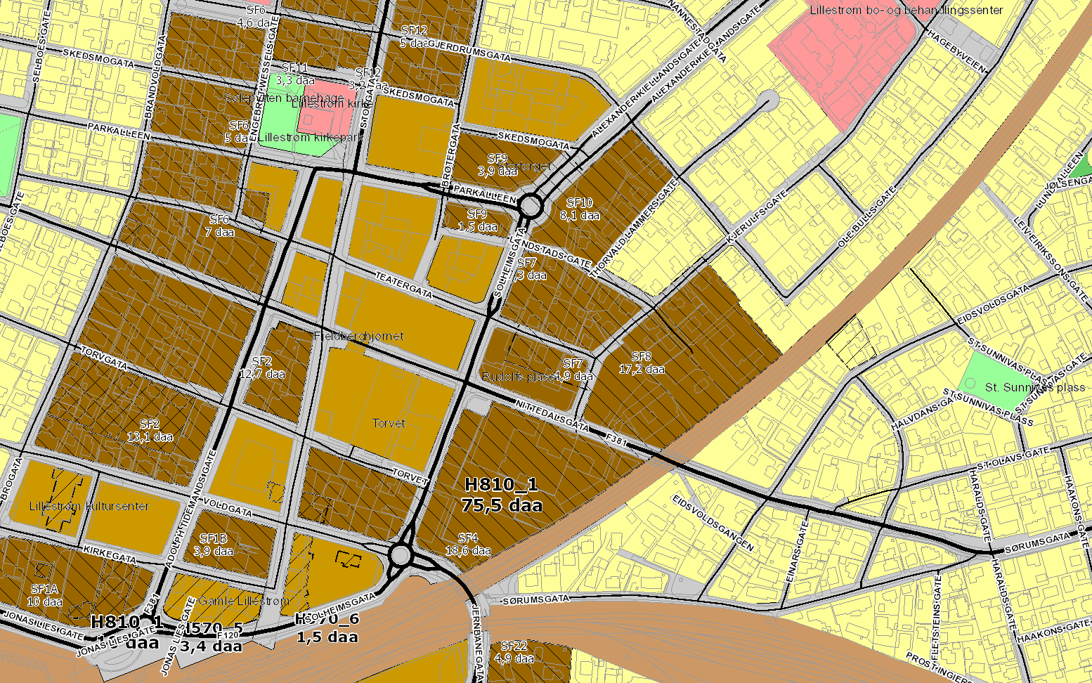 6.8 NÆRFØRING TIL JERNBANEN Ved detaljregulering i områder beliggende inntil jernbanen, skal områdestabilitet, vibrasjoner og strukturstøy utredes.