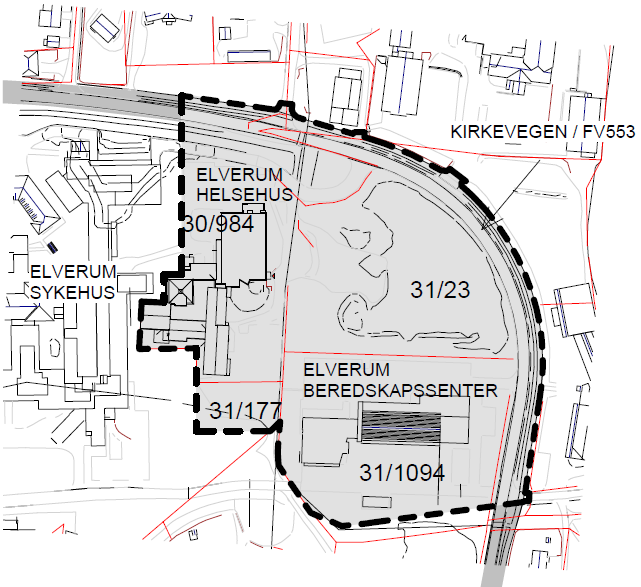 Parallelt med byggeprosjektet pågår det også en omregulering av tomten. Formålet med reguleringer er å tilrettelegge for utvidelse av eksisterende helsehus, med økt utnyttelse og økte byggehøyder.