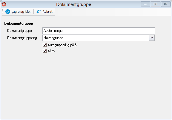 Ajourhold registre 133 Dokumentgruppene vil også fungere som undermapper i kundemappen.