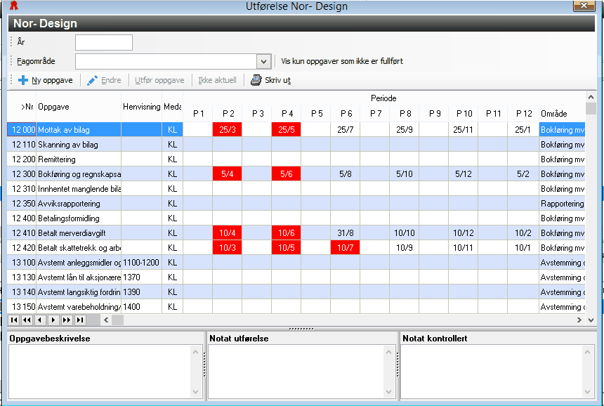 288 Velg oppgaven og perioden du ønsker å dokumentere og trykk Endre eller dobbelklikk på perioden.