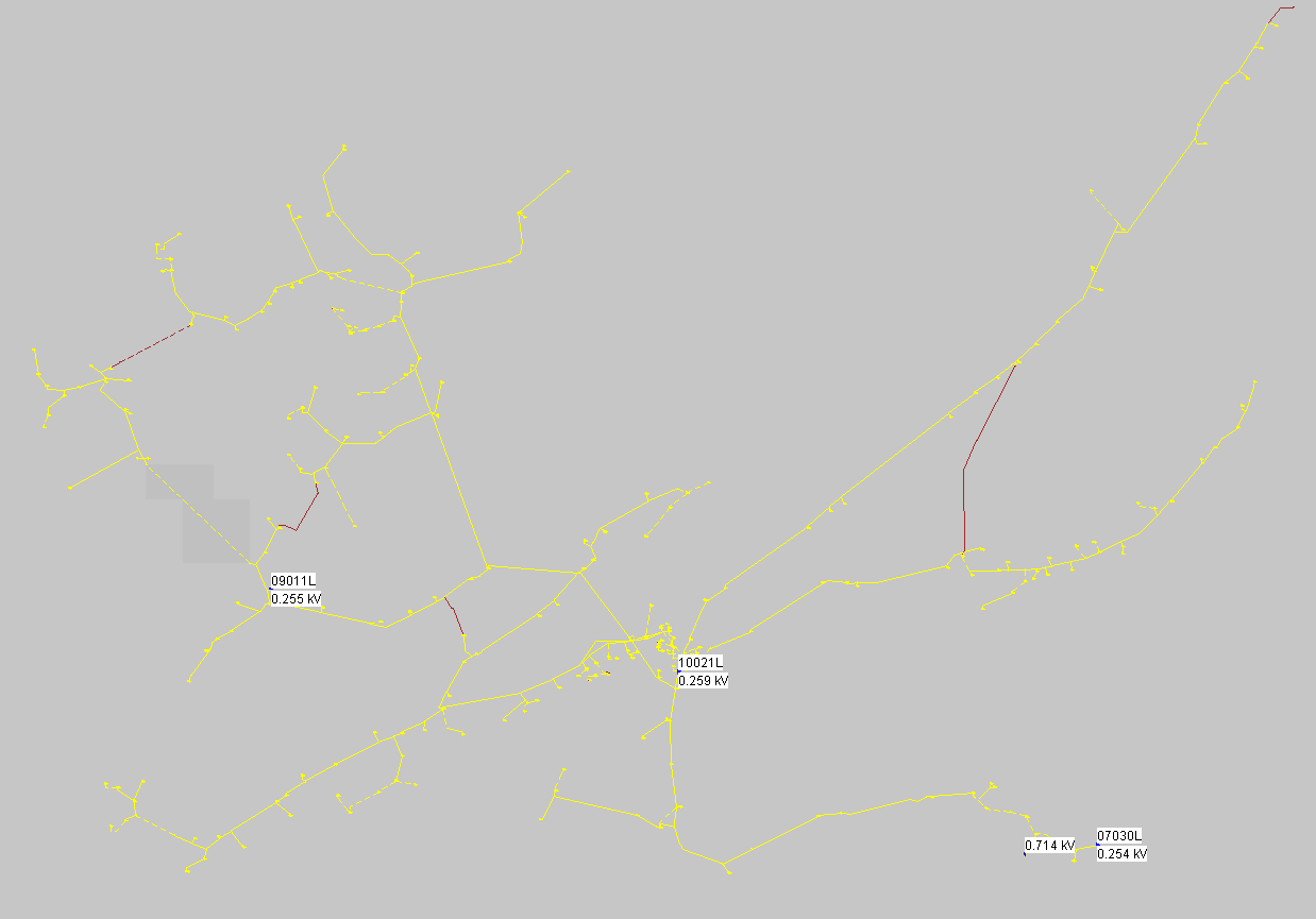 TrønderEnergi Nett har gjennomført beregninger for å kartlegge forsyningskvaliteten (her med vekt på spenningskvalitet) i våre i distribusjonsnett. Figur 4.