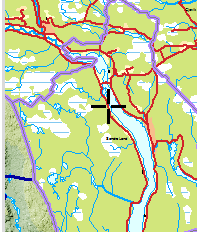 Beliggenheten er ved Kristofferstuen på Vestsida av Randsfjorden.