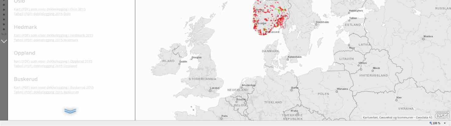 Asfaltarbeider 2015 Eksempel på tilgjengeliggjøring av data som