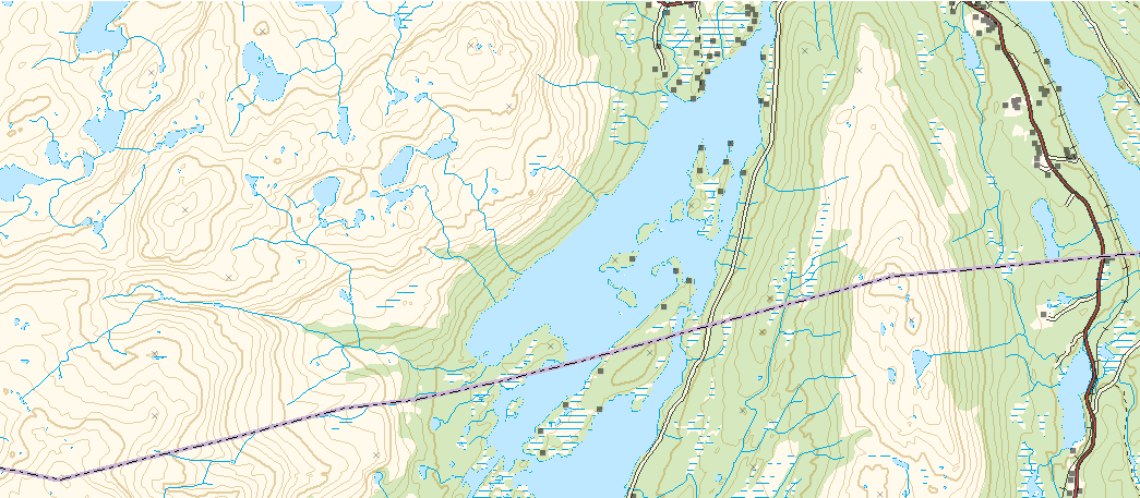Mellingsdalen østre (Grane, Nordland). Areal 0.