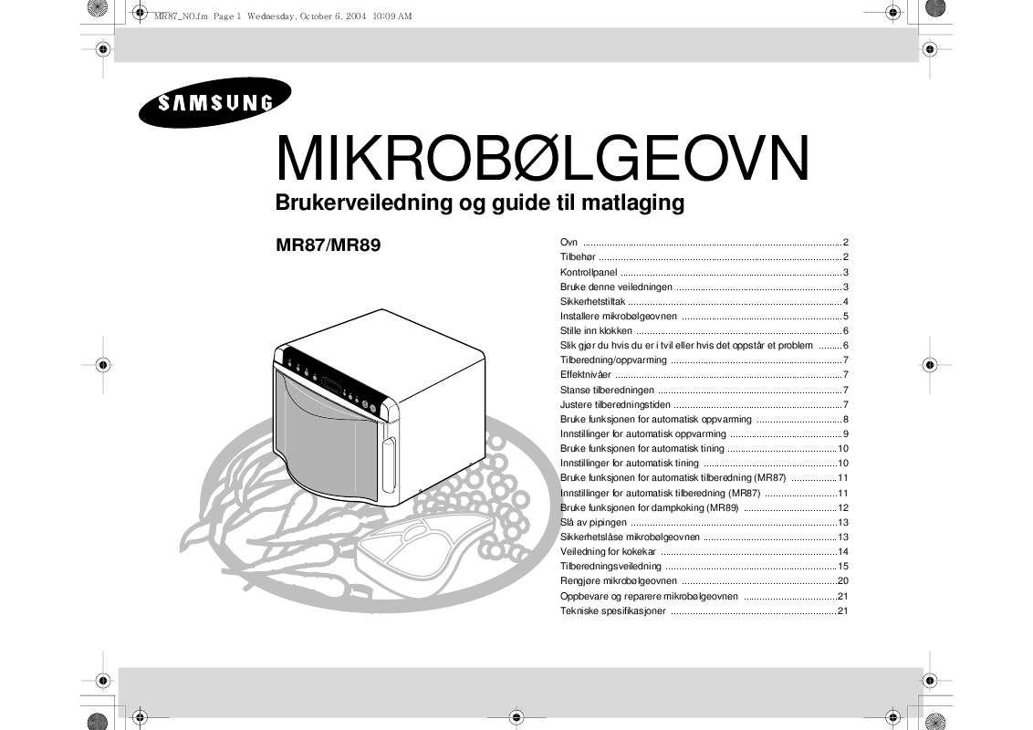 spesifikasjoner, sikkerhet råd, størrelse, tilbehør, etc.).