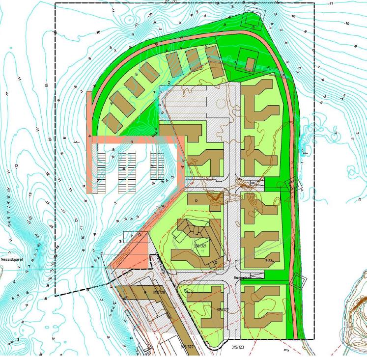 UTKAST TIL PLAN Skisse Ytre havn Områderegulering Levanger havneområde