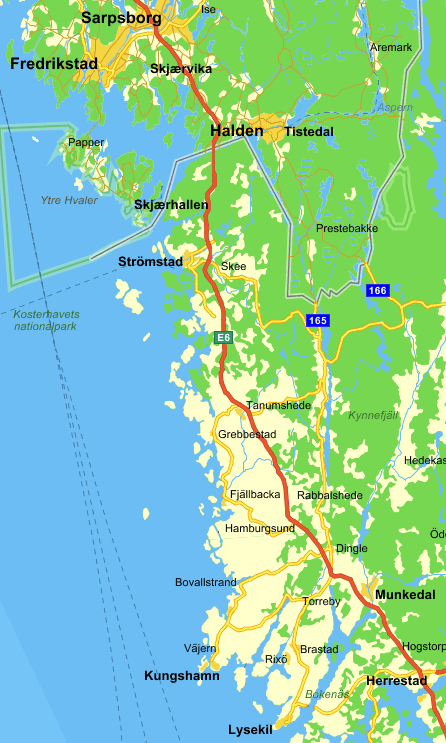 EVALUERING AV SVINESUNDFORBINDELSEN 37 Med den nye vegen har Svinesundsparken blitt etablert ved Svingenskogen.