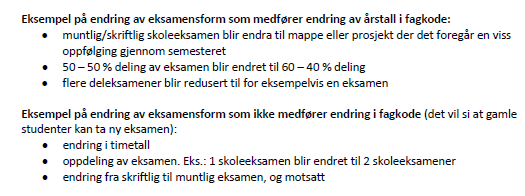 Vedlegg 6 Regler for emnekoder og