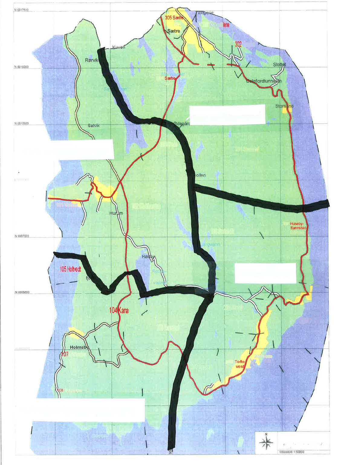 2. Geografi, kommunikasjon og befolkning Kommunen har et areal på 163 km2 og en kystlinje på 63 km.hurum er en halvøy mellom to fjorder; i vest mot Drammen og i øst mot Oslo.