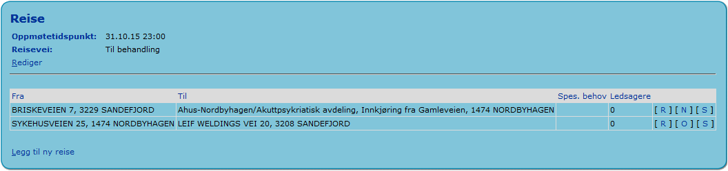 5.3.6 Valg av trafikal/medisinsk årsak til transport I det 3.steget i rekvisisjonsmodulen er valg av enten trafikal eller medisinsk årsak til transport lagt til.