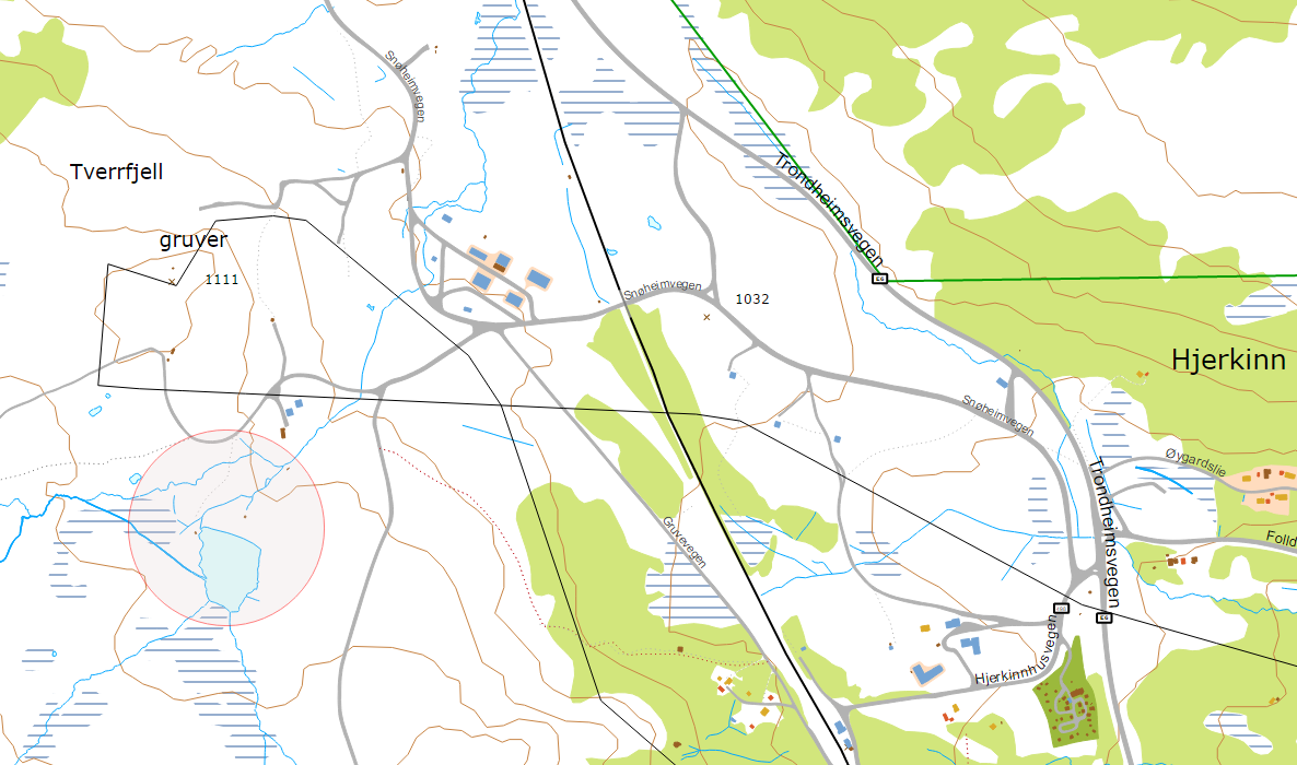 Områdebetegnelse: BN6 - Tillegg til eksisterende næringsområde, Tverrfjellet Gnr/bnr: 1/1 Kartkoordinater: Nord: 6899171.93 Øst: 527082.