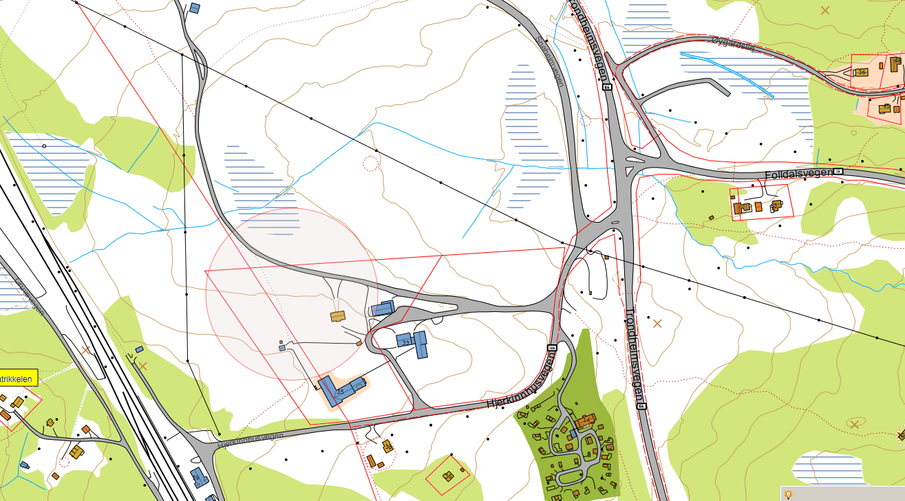 Områdebetegnelse: BF1 - Nye fritidsboliger ved Hjerkinnhus Gnr/bnr: 1/133 Kartkoordinater: Nord: 6899021.24 Øst: 528239.