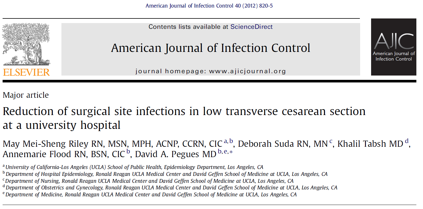 Intervention 1 period: We focused on changing practice and fully implementing all recommendations from the outbreak period and ensuring compliance with CDC SSI prevention guidelines.