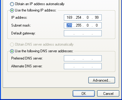 Velg Use the following IP address 2.