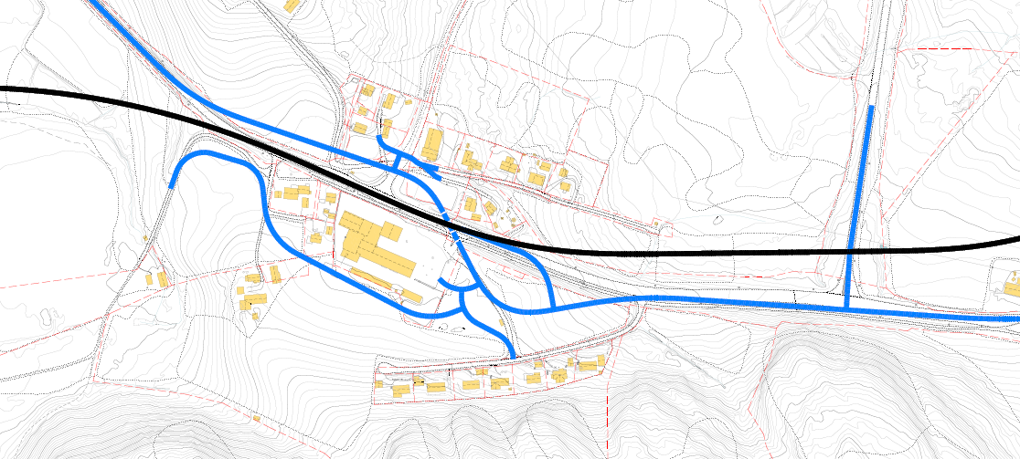 E6 Selli Asphaugen Trøa Planbeskrivelse multiconsult.no 4 Beskrivelse av alternativene Krysset E6/fv. 17 utformes som rundkjøring. I alternativ A3 legges lokalveg i bru over E6 på Asphaugen.