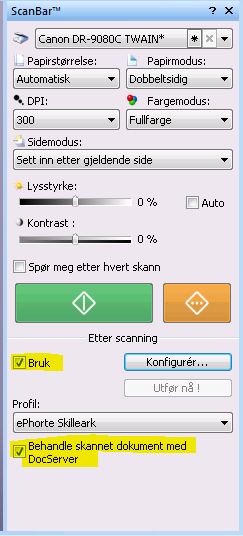 2: Modulen DocServer. En modul til PixEdit som kan ta seg av etterbehandlig og lagring i henhold til regler man kan sette opp her. 3: Diverse verktøy for manuell etterbehandling.