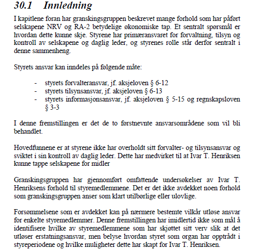 Styrets forvaltnings- og tilsynsansvar