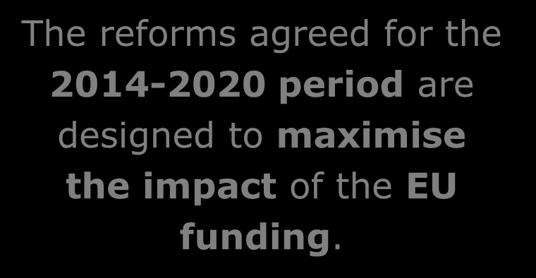 EU Cohesion Policy 2014-2020: 1/3 of the EU budget OVERALL EU 2014-2020