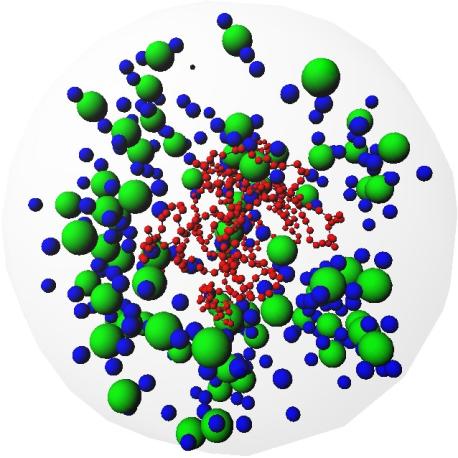 DNA kondensering i modeller av bakterielle celler Genomet til e. coli består av omtrent 6.4 millioner basepar, noe som tilsvarer en omkrets på 1.6 mm. For å få plass inni en celle (volum ca 0.