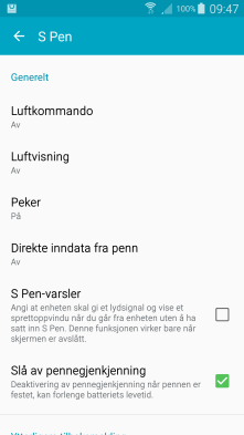 26. Trykk på OK. (Ruten Ukjente kilder er nå merket og grønn). Trykk på funksjonsknappen Tilbake (3). 27. Plasser fingeren på skjermen og dra til S Pen vises. Trykk på S Pen.