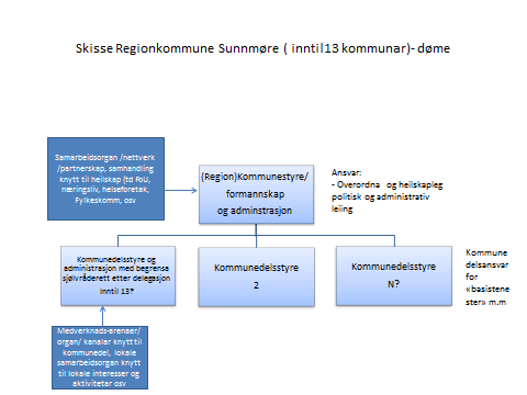 - overordna og heilskapleg samfunnsoppgåver, «spesialisttenester», fellesadm, heilskapleg budsjett og strategisk planarbeid er tenkt