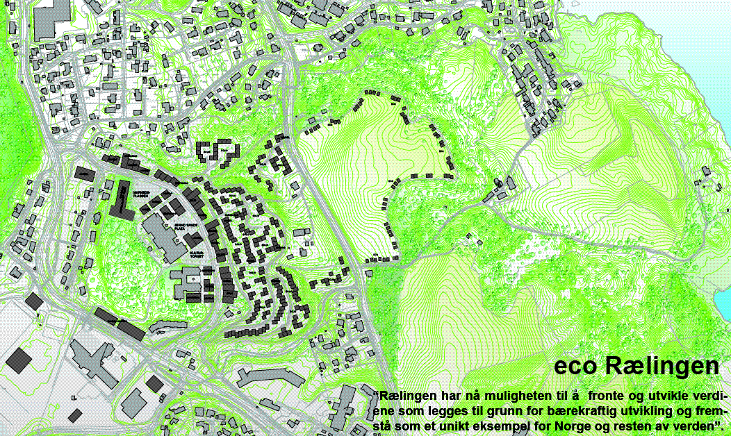 13 Ideskisse C - A-LAB, 3RW og Link Landskap Forslaget som er utarbeidet i idéskissen kalles eco Rælingen.