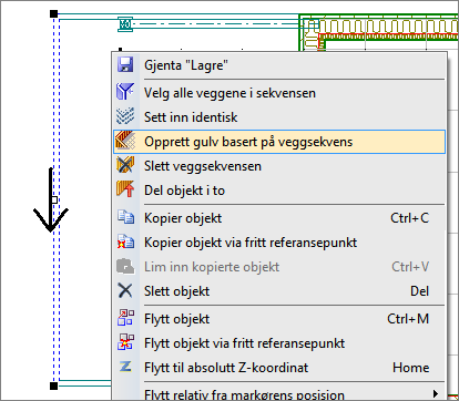 19.07.2012 Kapittel 5... 11 DDS-CAD Arkitekt Byggmester - innføring versjon 7 Flytt rekkverk/vegg Søyle, drager og balkongrekke Den nederste minste rekken skal flyttes nedover med rekkens tykkelse.