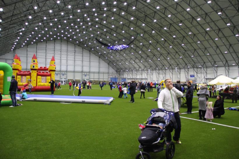 UTBYGGING I 2014 ble det (foreløpig) siste prosjektet avsluttet når fotballhallen åpnet i september.