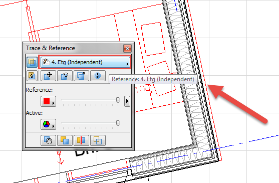 Arbeid med underlag som trace Når man jobber på store bygg med mange underlag, så kan man blir utrolig irritert av å hoppe frem og tilbake fra project map og view map for å skifte trace.