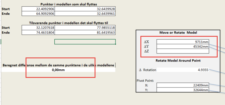 Dette er bare to test mål i vert program som jeg har tatt bilde av.