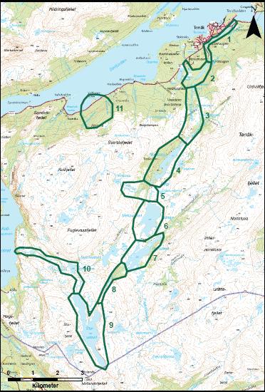 5.5 Naturmiljø 5.5.1 Influensområde Hovedelva i Terråkvassdraget fra Sørvatnet i sør til utløpet i Sørfjorden vil bli berørt.