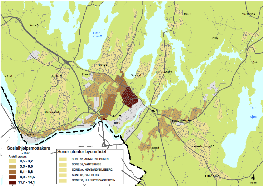 7.3 Sosialhjelp Økonomisk sosialhjelp går til personer som ikke er i stand til å sørge for eget livsopphold.