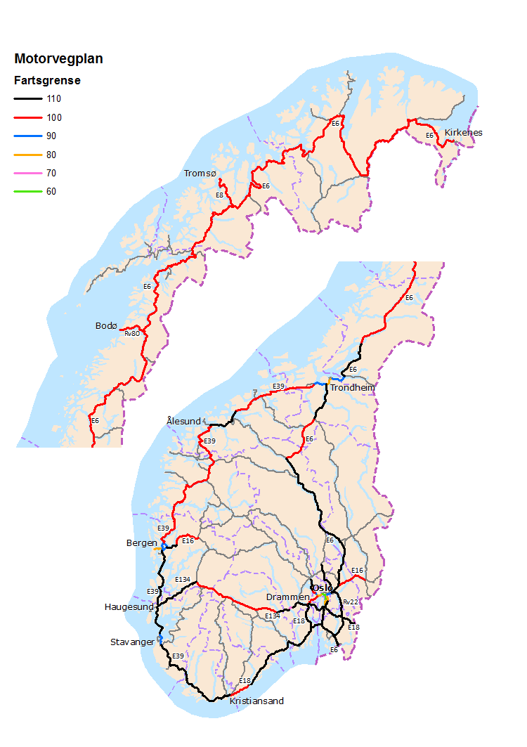 Figur 1 Motorveg- og