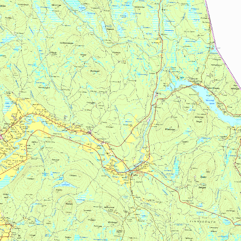 5 Innhold og struktur 5.1 Målestokk N50 Raster baserer seg på vektorbasen N50 Kartdata som er kartografisk redigert i forhold til målestokk 1:50 000.