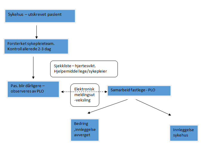 kommunikasjon uten forsinkelser. Tidsperspektivet er sentralt når det skjer noe med denne pasientgruppen. Dekompensering av hjertesvikt kan gå relativt raskt.