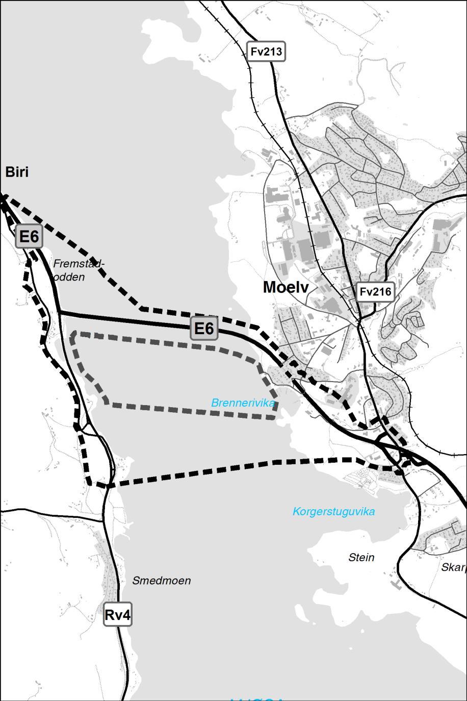 Hovedrapport E6 Moelv-Biri 15 1 BAKGRUNN OG OVERORDNEDE FØRINGER 1.1 Planområdet Planområdet omfatter arealer i Ringsaker og Gjøvik kommune, i henholdsvis Hedmark og Oppland fylke.