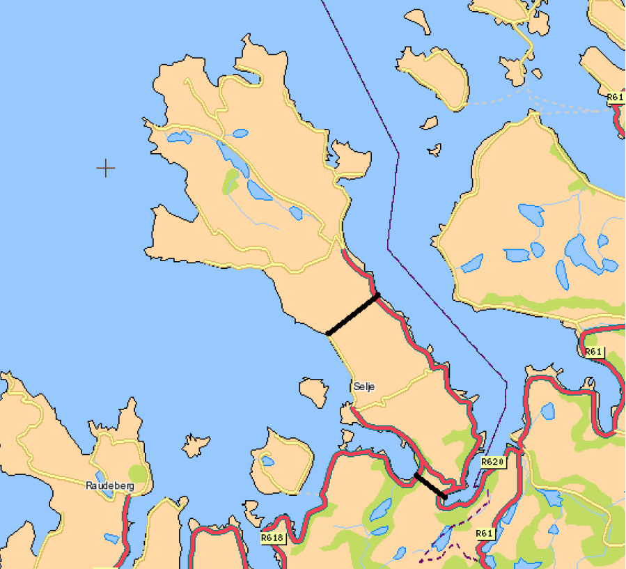 Stad skipstunnel går mellom Moldefjorden