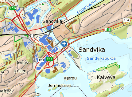 Lysaker = 16% av arbeidsplasser i lokale varer og tjenester Sandvika= 22% av arbeidsplasser i lokale varer og