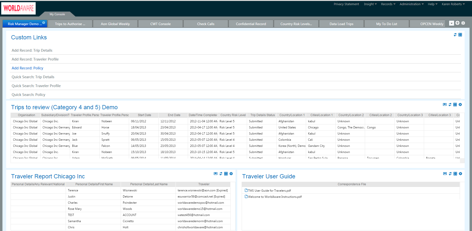 Travel Management System Aon Risk Solutions