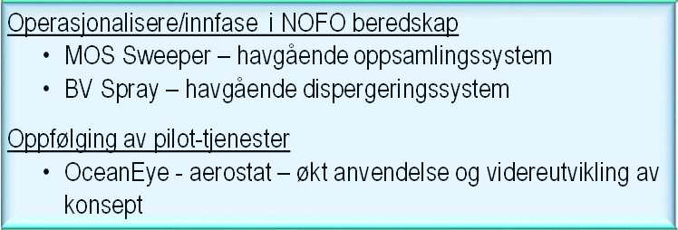 Beredskap Controller Kurs, trening og øvelser NOFO aktivitetsplaner 2015 Ledelse Felles aktiviteter/prosjekter inkl.