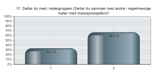 17. Deltar du med i ledergruppen (Deltar du sammen med andre i