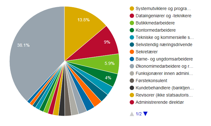 Behov i arbeidslivet Fra rapporten til NIFU ser vi at over halvparten av IKT-lærlingene er ansatt i kommunesektoren, mens bare 17 prosent er ansatt i staten.