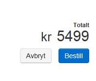 Etter at du har valgt ønsket romtype, kommer man igjen til oppsummeringssiden hvor man kan se at både flyreise og hotell nå ligger i handlekurven: Det er mulig å skrive en melding til hotellet.