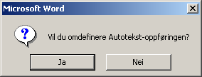 Når du velger å produsere dokument med denne malen vil du få et standard brevoppsett definert i malen brev.dot og deretter satt inn autoteksten KlageEnkel på bokmerket Start i dokumentet. 8.4.