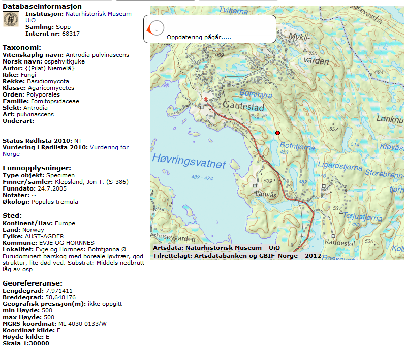 Vedlegg 4: Det er registrert et funn av ospehvitkjuke (NT) i