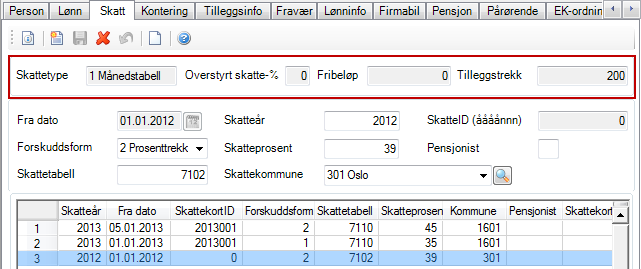 skatteåret informasjonen gjelder for, og de 3 siste er et løpenummer. Skattekort mottatt på gammelt format vil alltid ha SkattID åååå000.