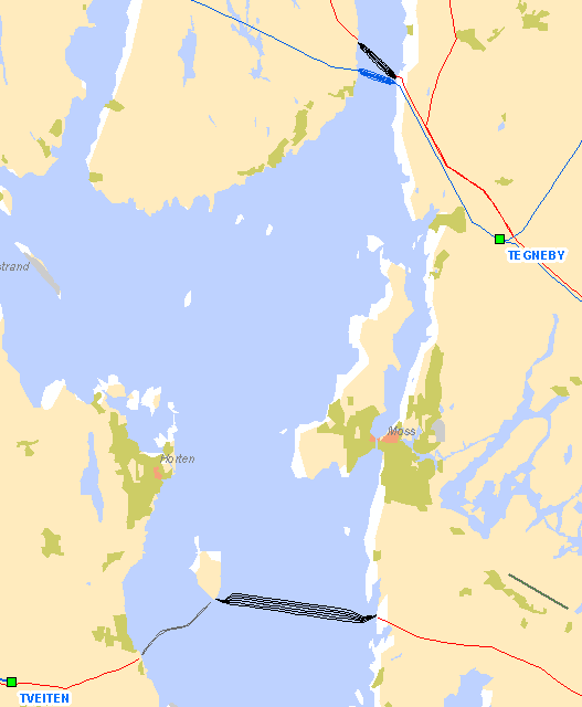 300kV Flesaker-Tegneby, 1958 har full kapasitet og alt i orden.