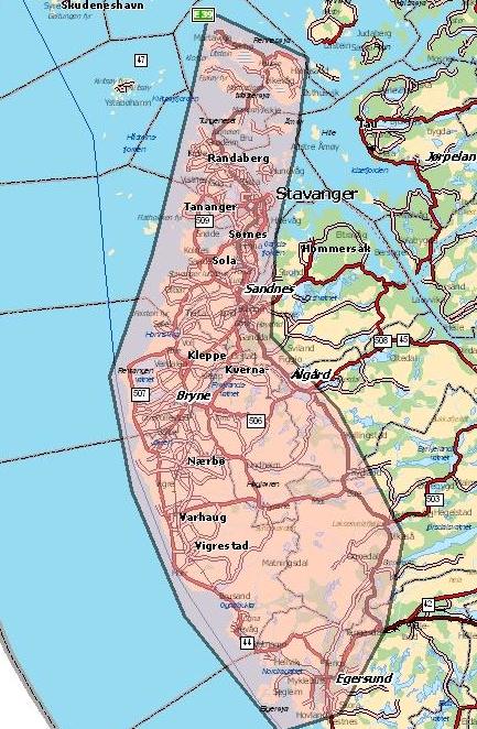 Sola området Godsvolumet over Mortavika har sett en økning på vel 20% siden 2007.